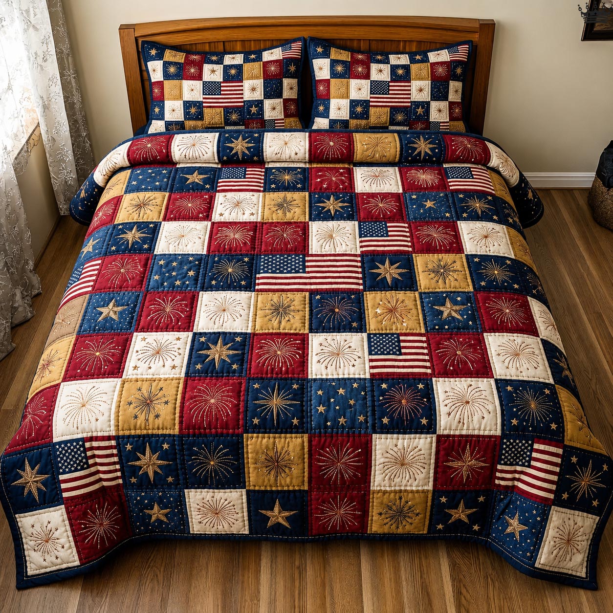 Heritage Patch 3-Piece Quilted Bedding Set GFTOMA11488