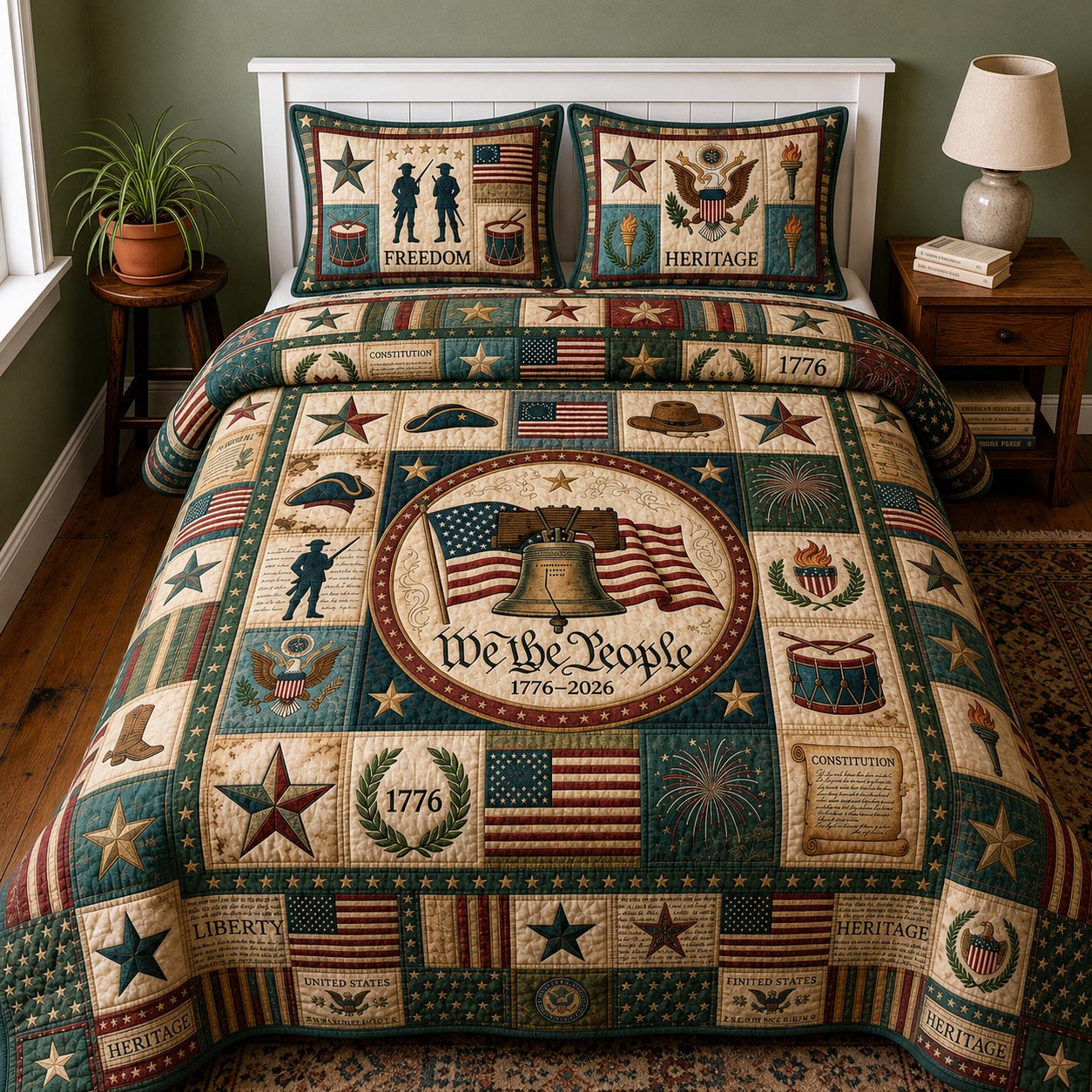 Heritage Patch 3-Piece Quilted Bedding Set GFTOMA11547