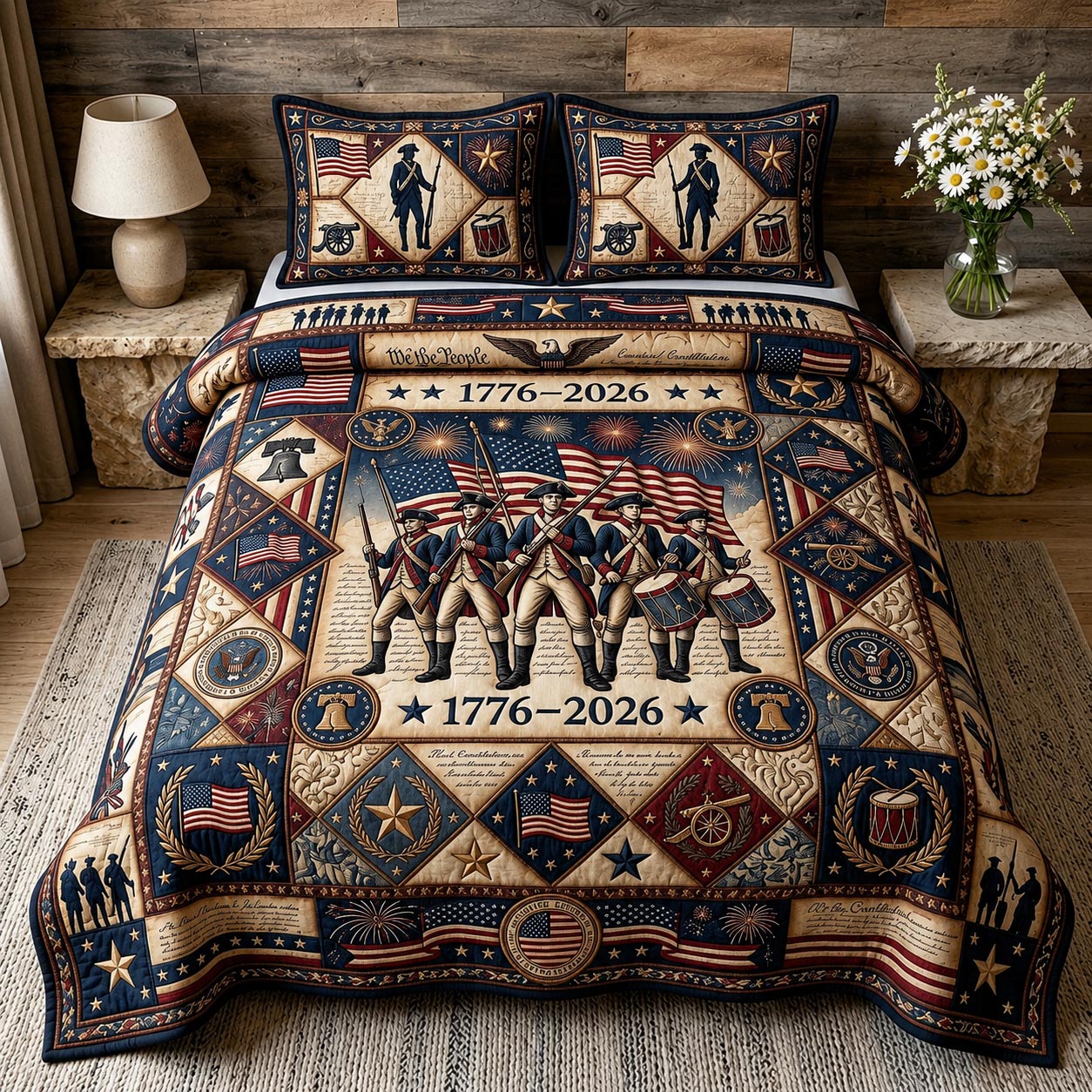 Heritage Patch 3-Piece Quilted Bedding Set GFTOMA11551