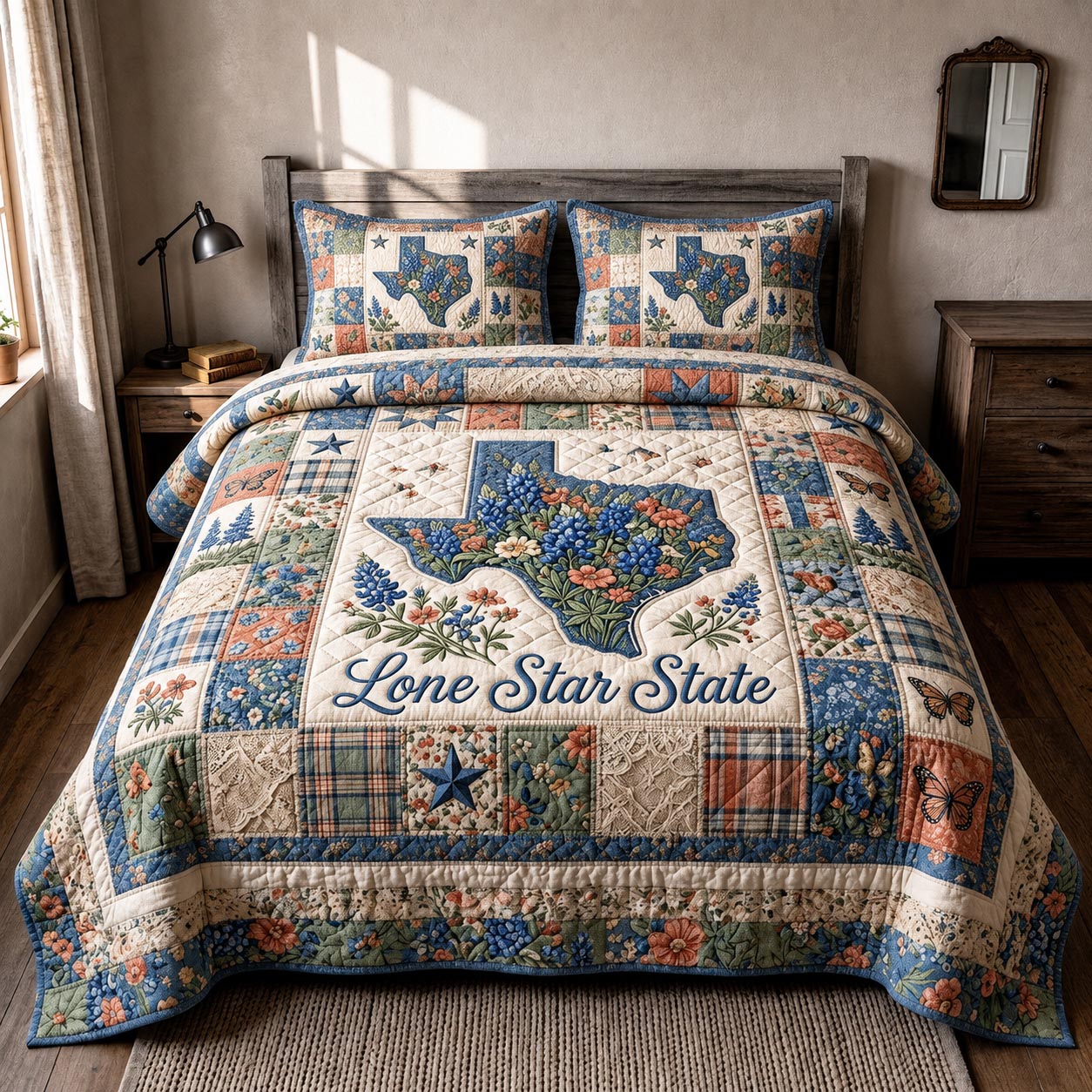 Cowboy Legacy 3-Piece Quilted Bedding Set GFTOMA11602