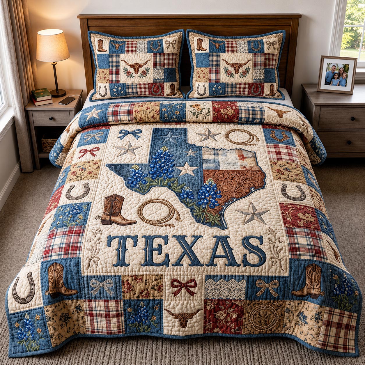 Rustic Texas 3-Piece Quilted Bedding Set GFTOMA11604