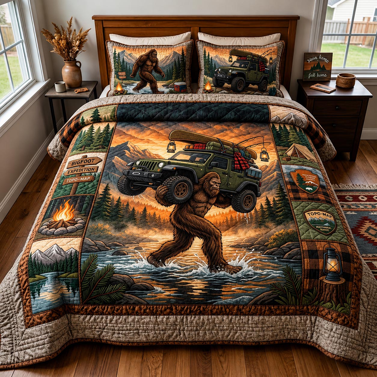 Forest Rider 3-Piece Quilted Bedding Set GFTOMA11615