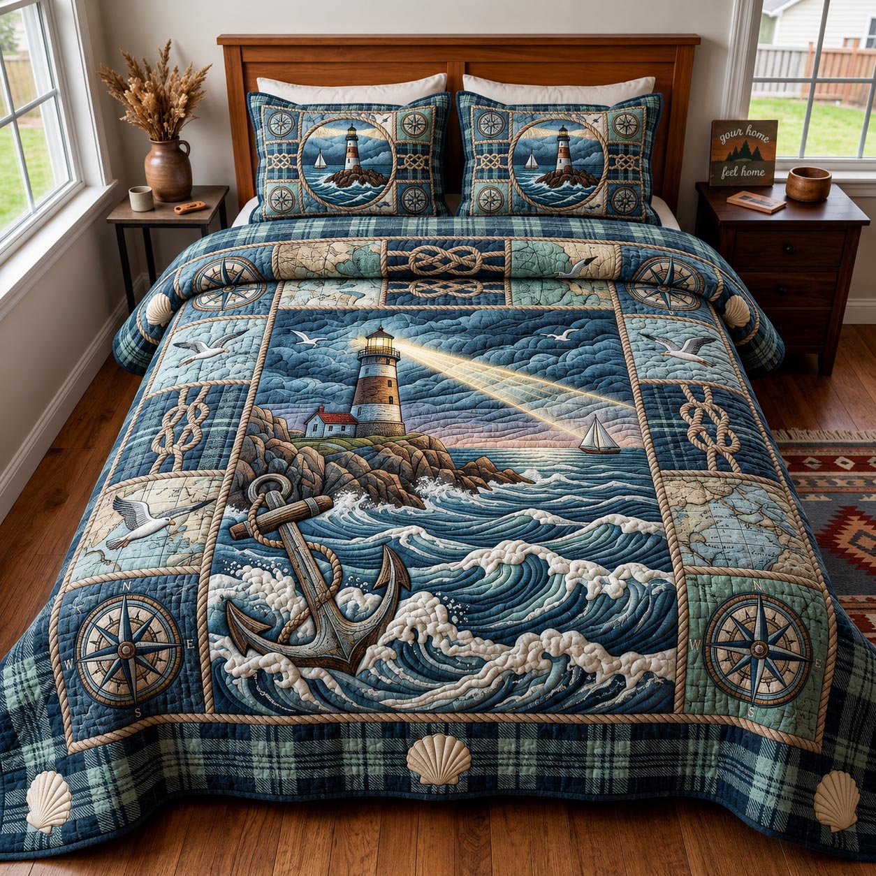 Sea Escape 3-Piece Quilted Bedding Set GFTOMA11645