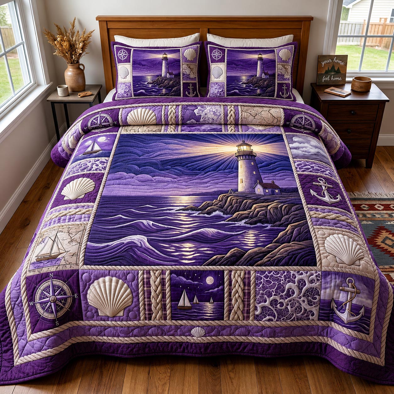 Sea Escape 3-Piece Quilted Bedding Set GFTOMA11647