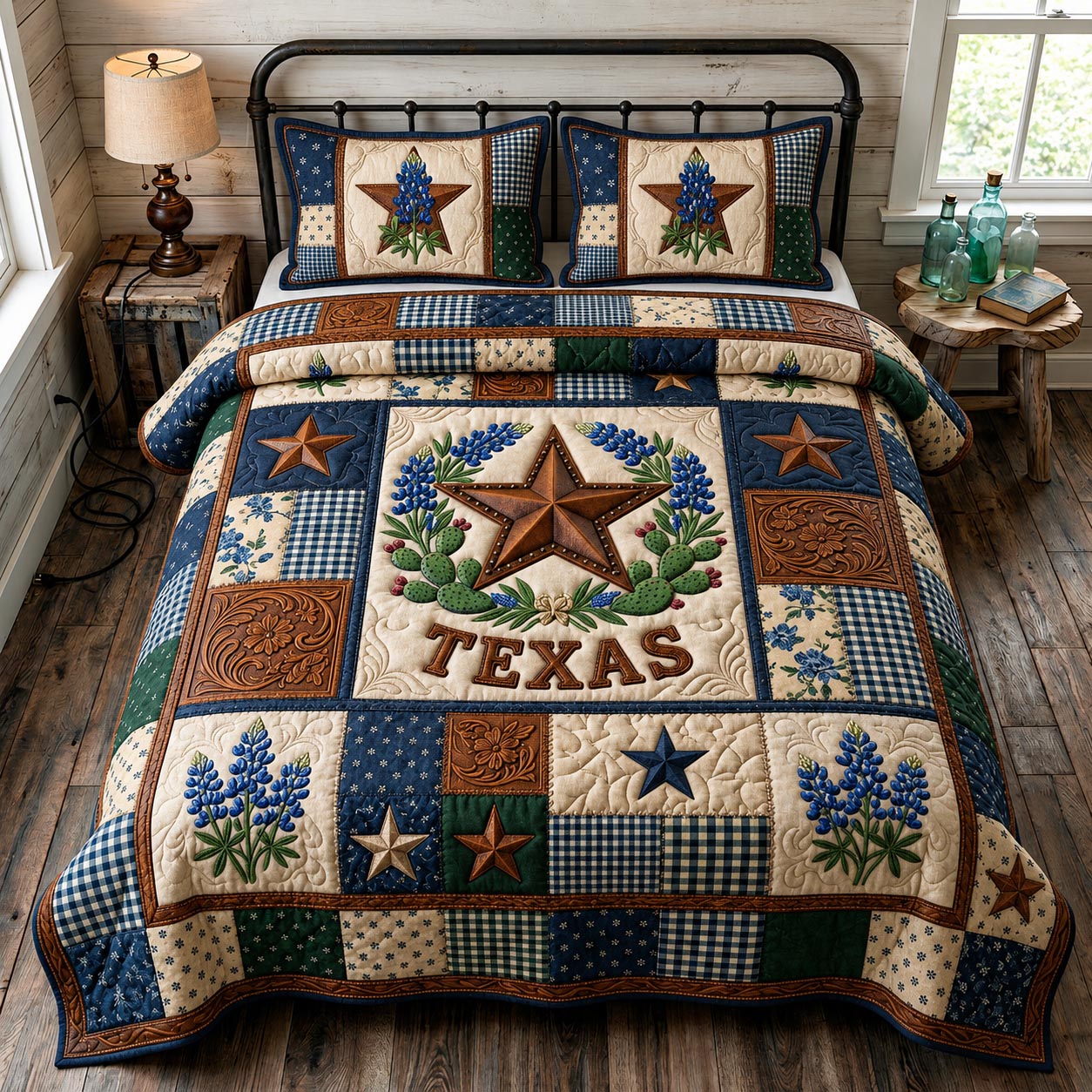 Texas Roots 3-Piece Quilted Bedding Set GFTOMA11690