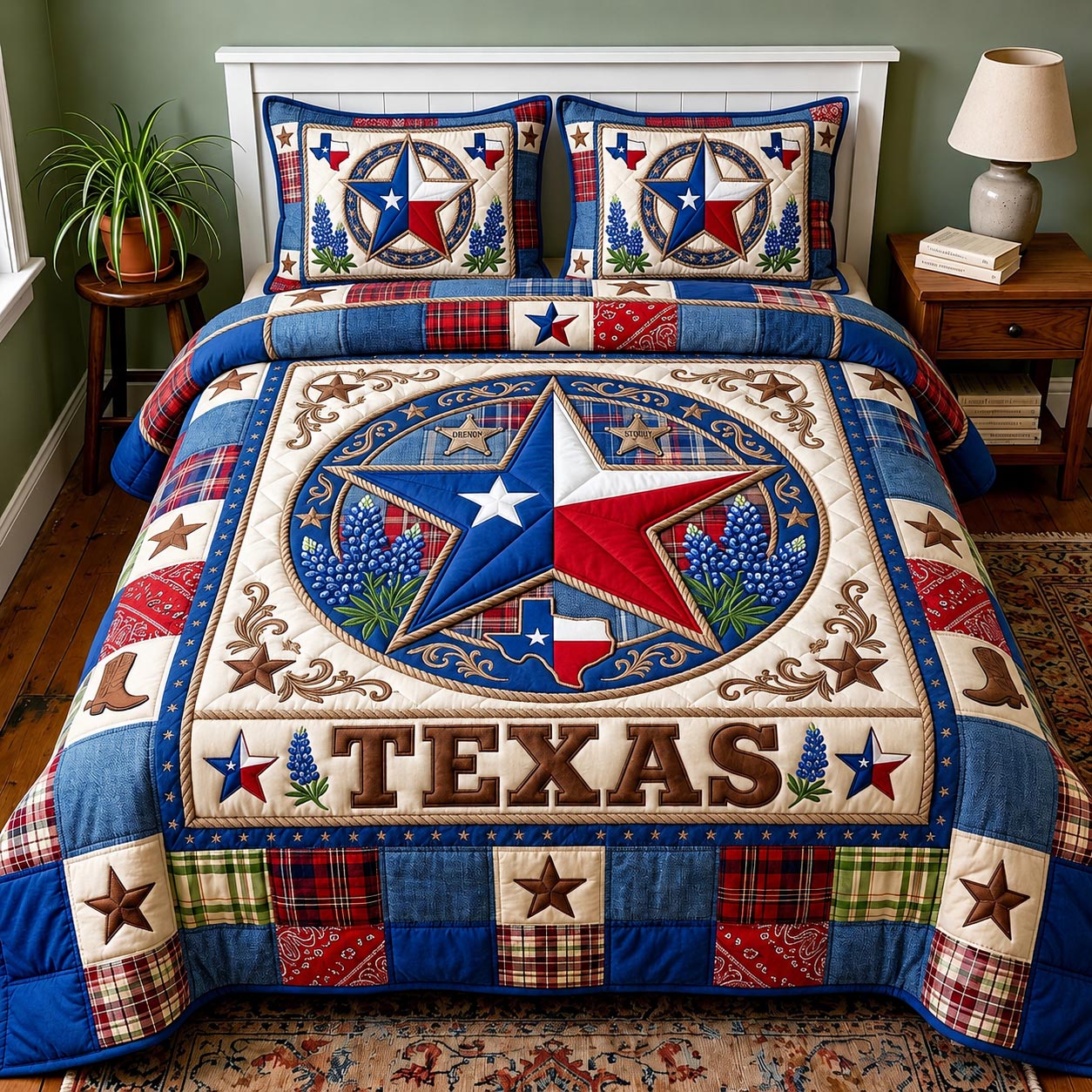 Cowboy Legacy 3-Piece Quilted Bedding Set GFTOMA11691