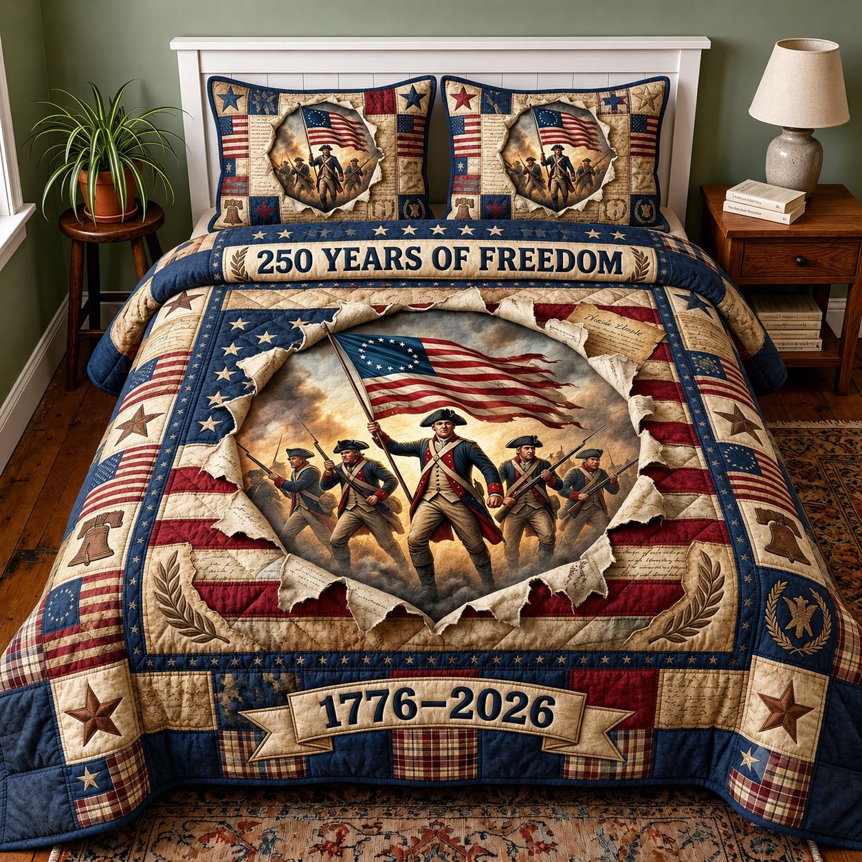 Heritage Patch 3-Piece Quilted Bedding Set GFTOMA11695