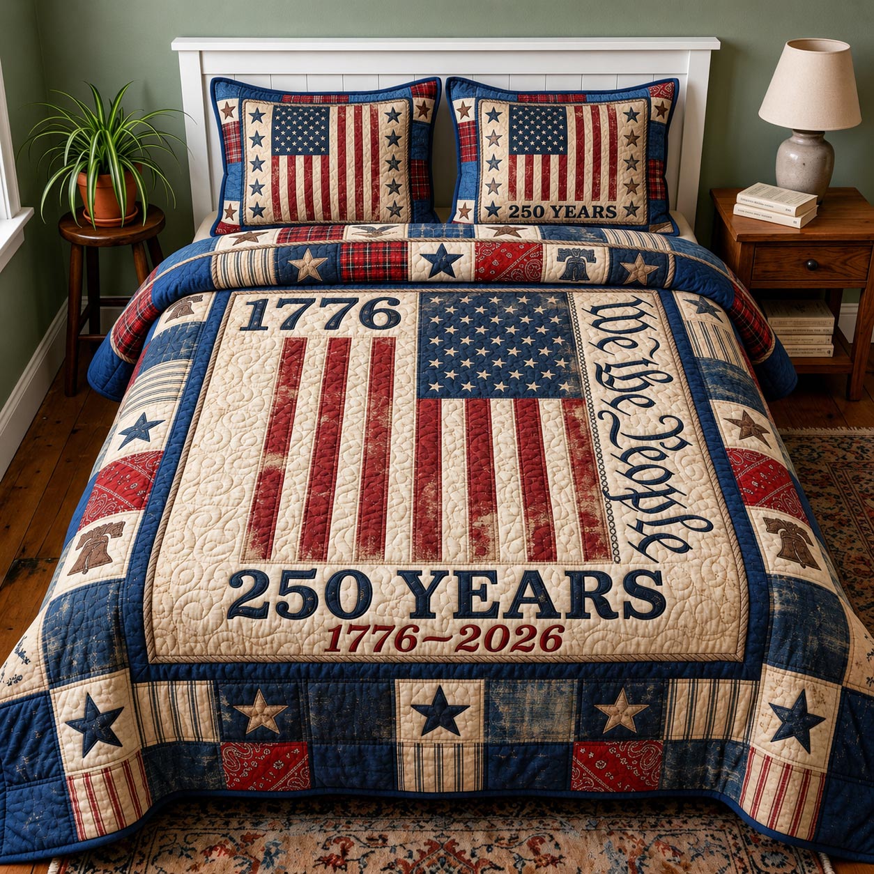 Heritage Patch 3-Piece Quilted Bedding Set GFTOMA11718