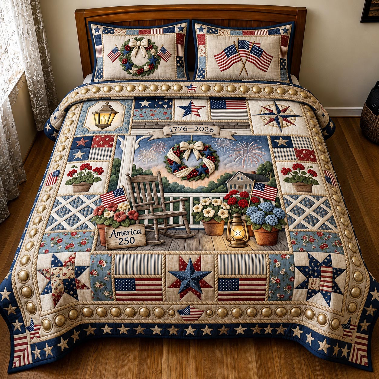 Heritage Patch 3-Piece Quilted Bedding Set GFTOMA11719