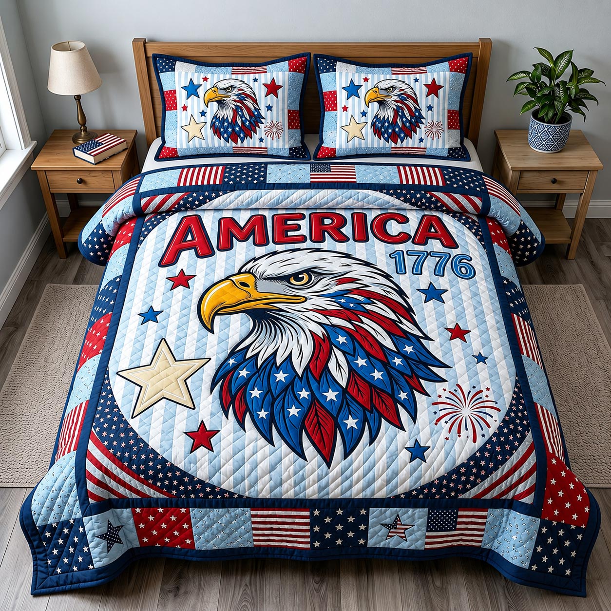 Heritage Patch 3-Piece Quilted Bedding Set GFTOMA11720