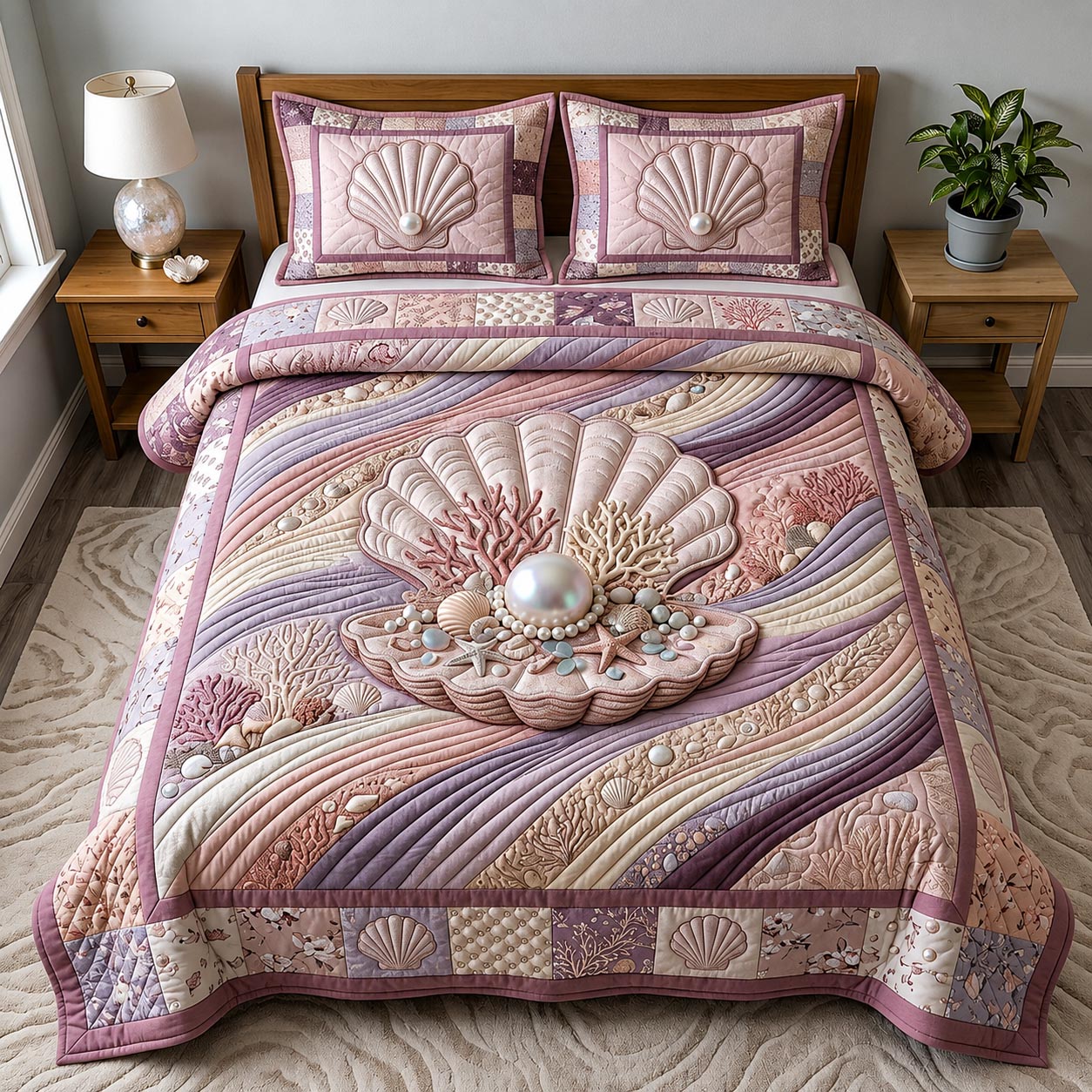 Sea Escape 3-Piece Quilted Bedding Set GFTOMA11724