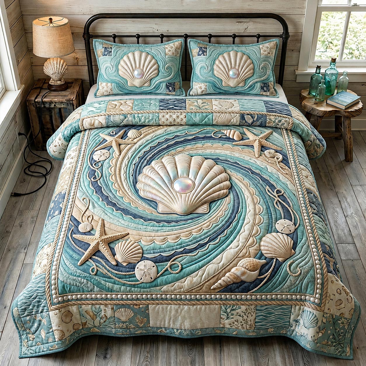 Sea Escape 3-Piece Quilted Bedding Set GFTOMA11726