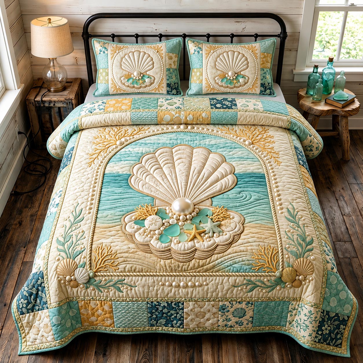 Sea Escape 3-Piece Quilted Bedding Set GFTOMA11727
