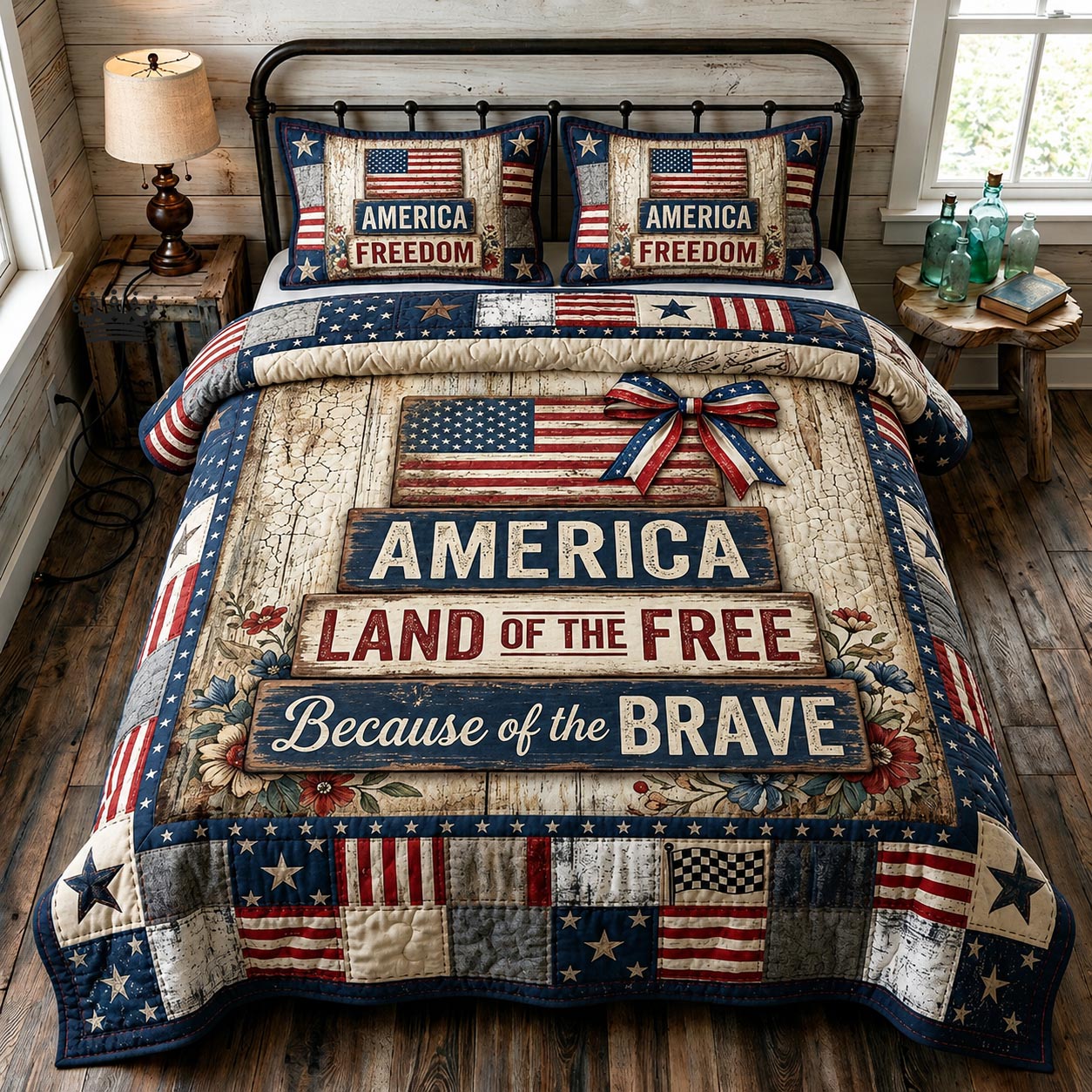 Heritage Patch 3-Piece Quilted Bedding Set GFTOMA11770
