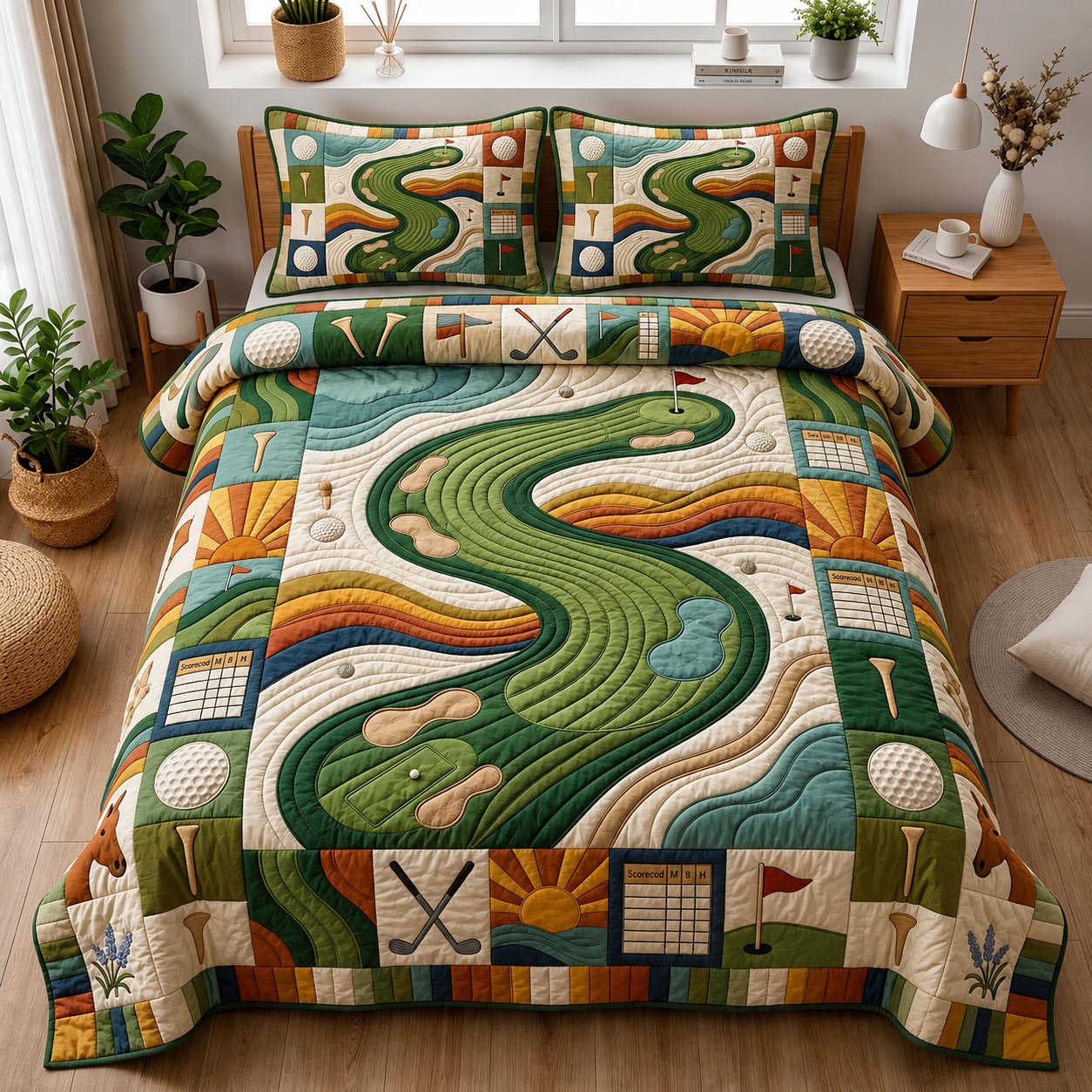Golf Legacy 3-Piece Quilted Bedding Set GFTOMA11789
