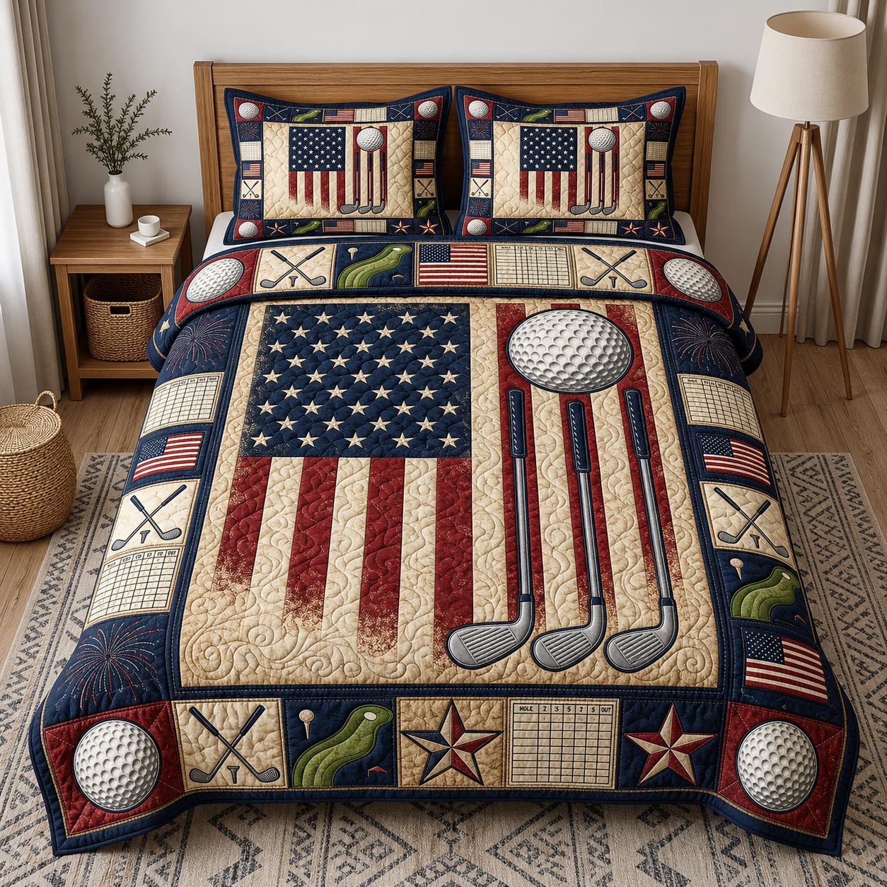 Country Swing 3-Piece Quilted Bedding Set GFTOMA11791