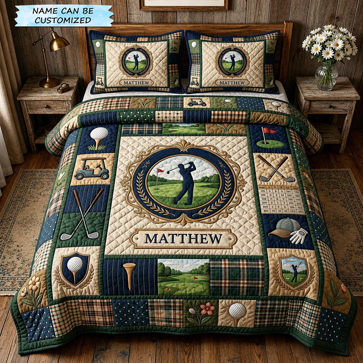 Swing Life 3-Piece Quilted Bedding Set QTCUZ GFTOMA11819