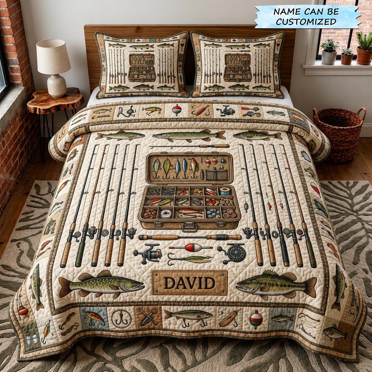 Lake Escape 3-Piece Quilted Bedding Set QTCUZ GFTOMA11821
