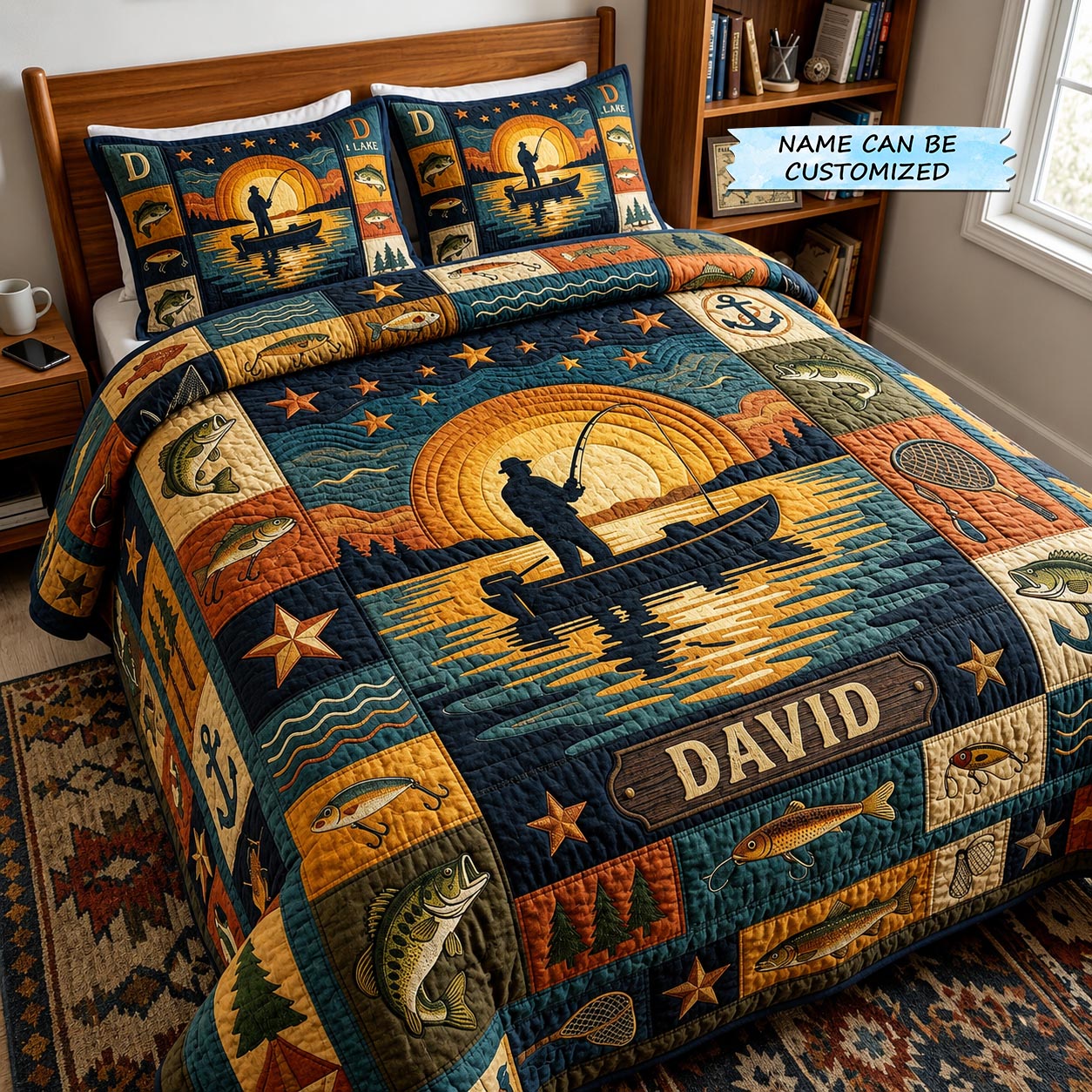 Rustic Waters 3-Piece Quilted Bedding Set QTCUZ GFTOMA11827
