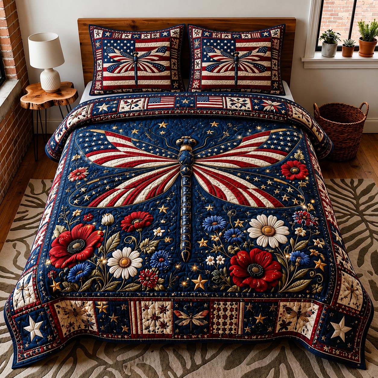 Patriot Wings 3-Piece Quilted Bedding Set GFTOMA11858