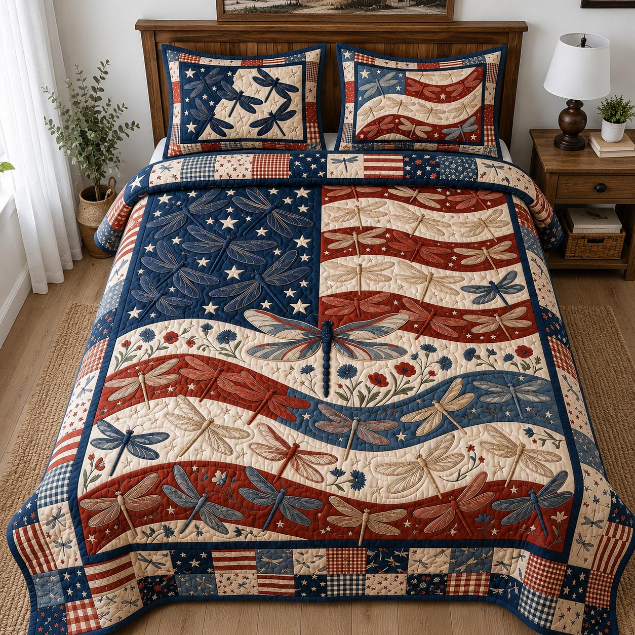 Freedom Flight 3-Piece Quilted Bedding Set GFTOMA11861