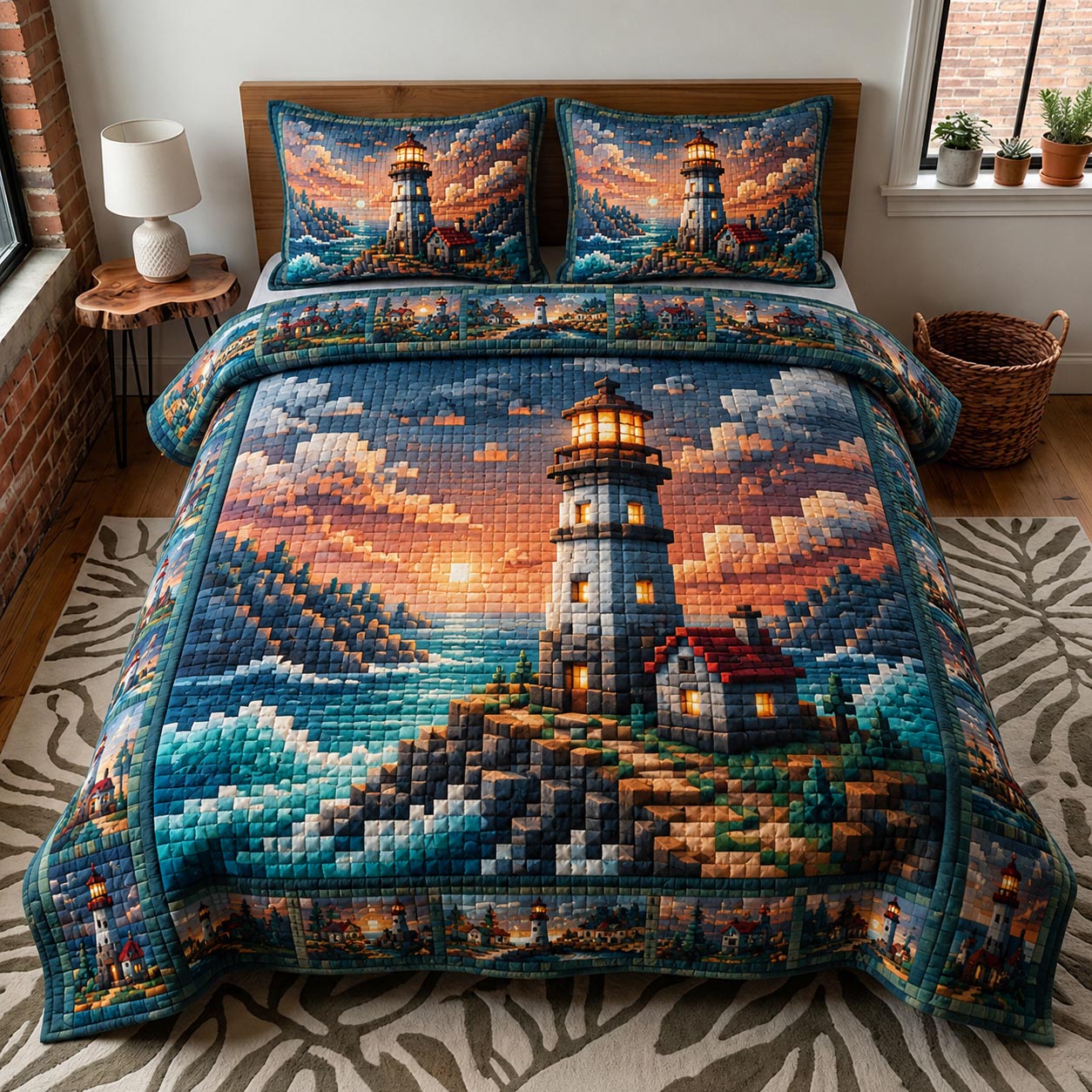 Sea Escape 3-Piece Quilted Bedding Set GFTOMA11866