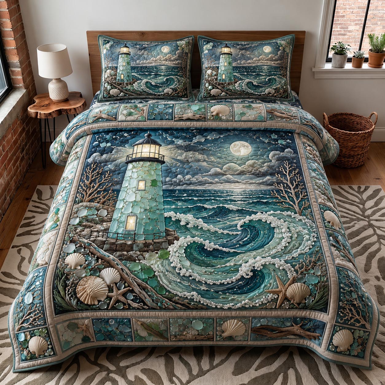 Sea Escape 3-Piece Quilted Bedding Set GFTOMA11868