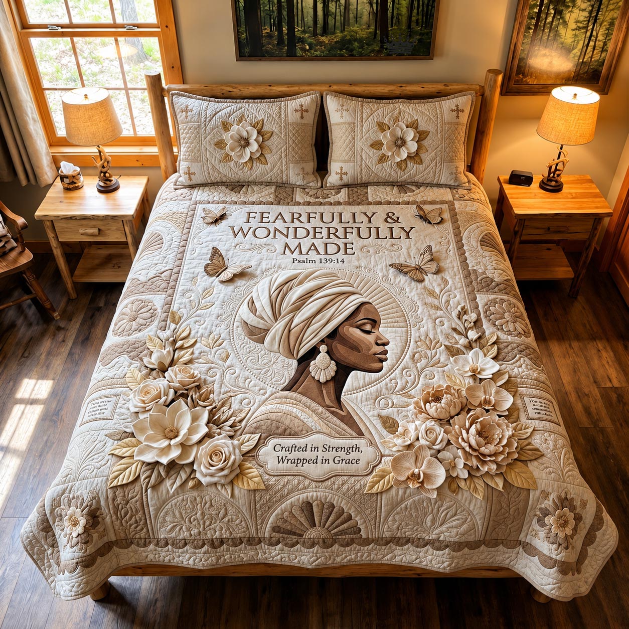 Blessed Melanin Quilted Blanket GFTOMA11973