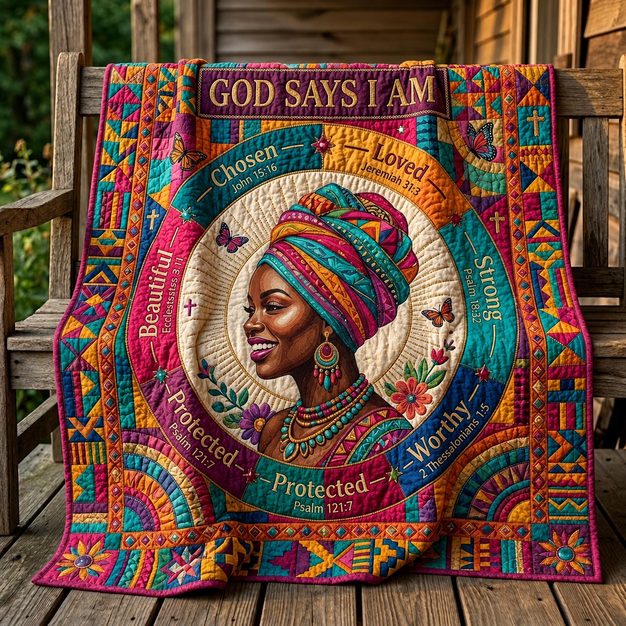 Graceful Faith Quilted Blanket GFTOMA11975