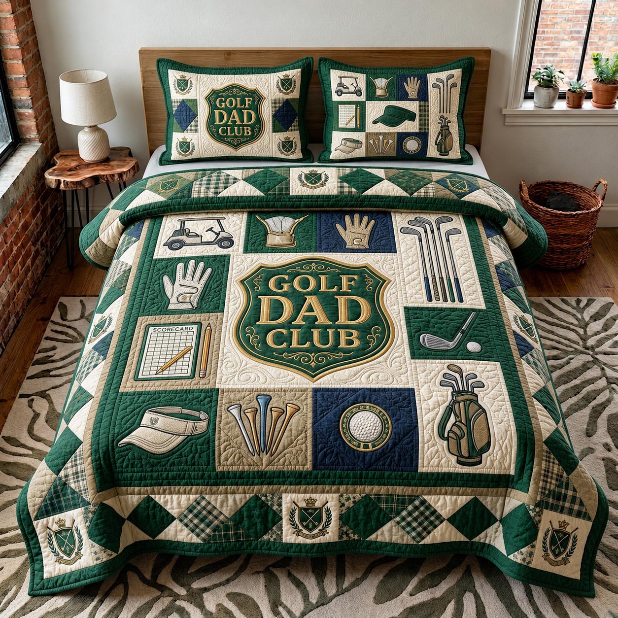 Golf Legacy 3-Piece Quilted Bedding Set GFTOMA12014