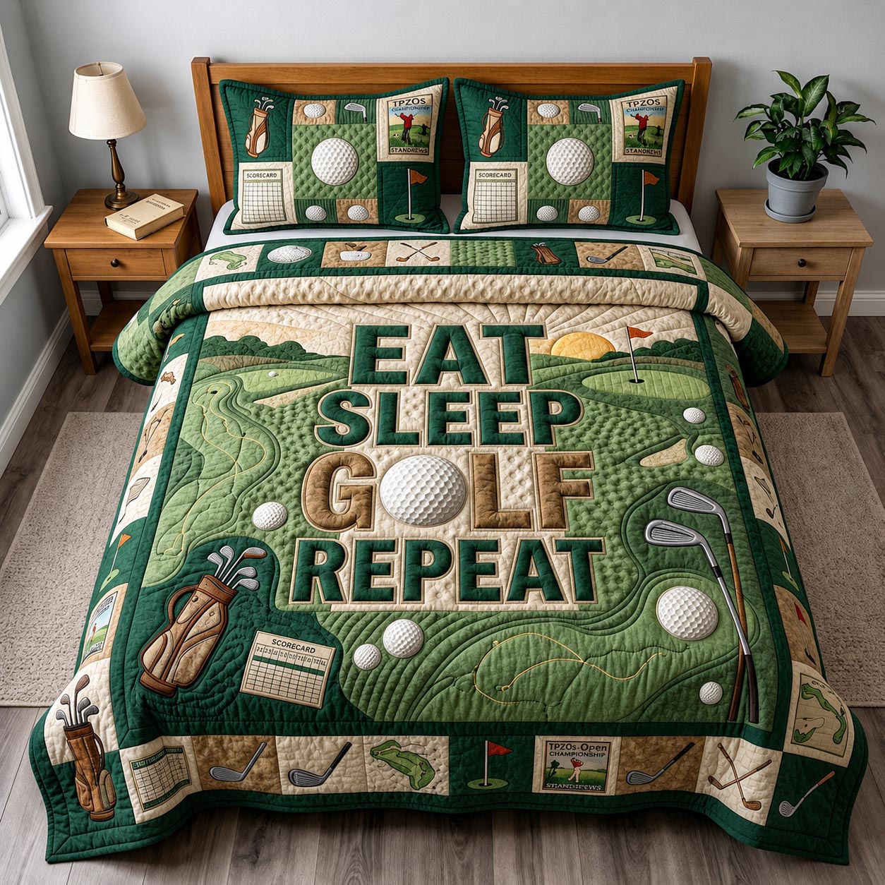 Swing Life 3-Piece Quilted Bedding Set GFTOMA12018