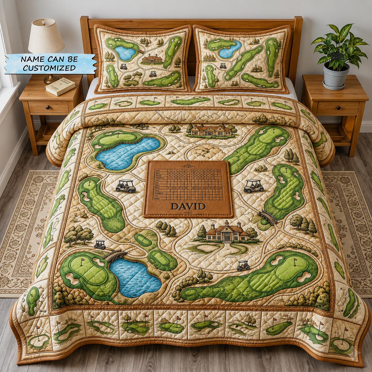 Swing Life 3-Piece Quilted Bedding Set QTCUZ GFTOMA12087