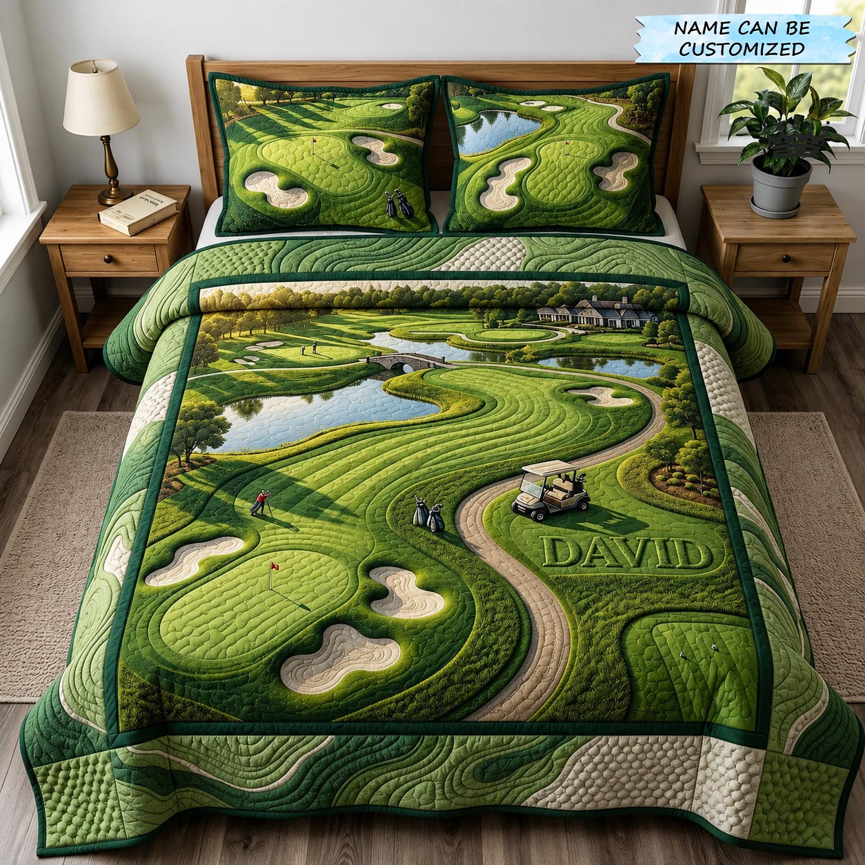 Swing Life 3-Piece Quilted Bedding Set QTCUZ GFTOMA12088