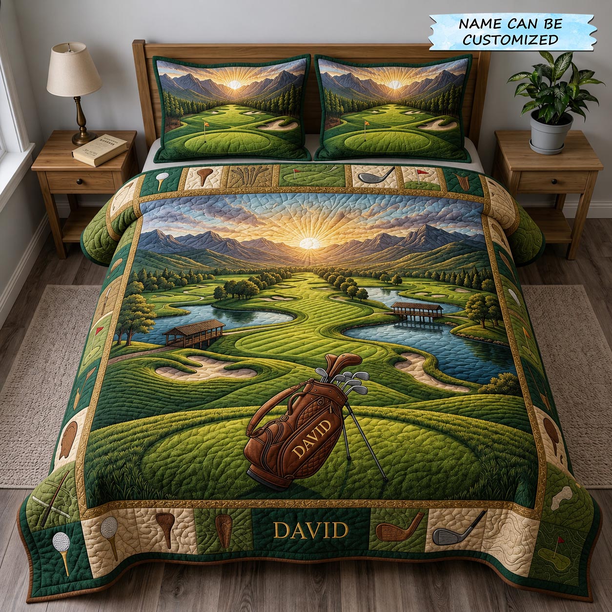 Swing Life 3-Piece Quilted Bedding Set QTCUZ GFTOMA12092