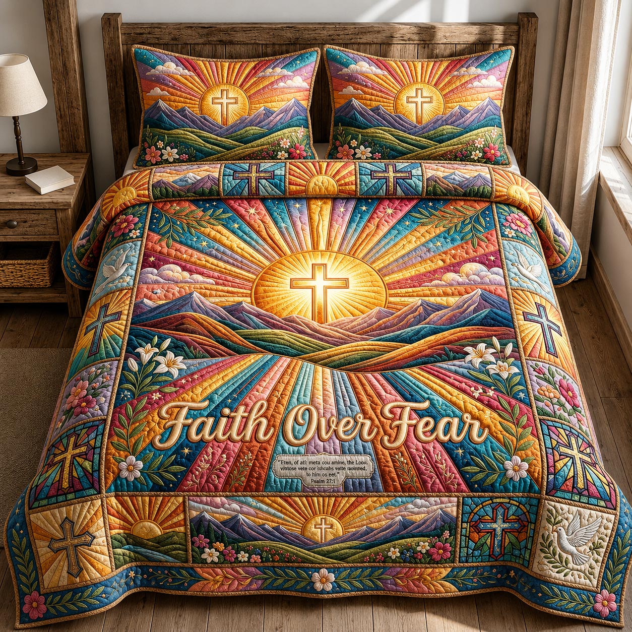 Divine Light 3-Piece Quilted Bedding Set GFTOMA12096
