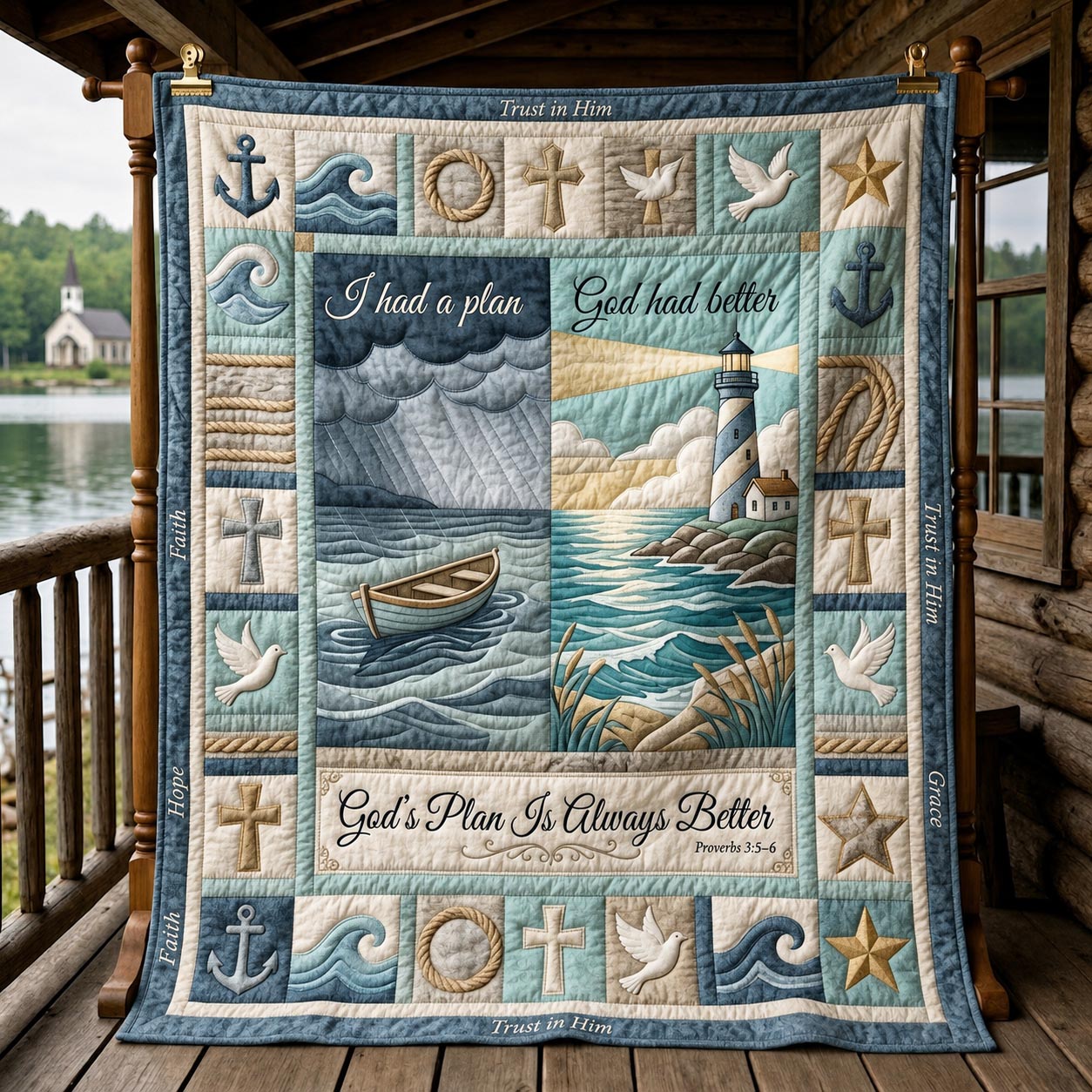 Blessed Path Quilted Blanket GFTOMA12108
