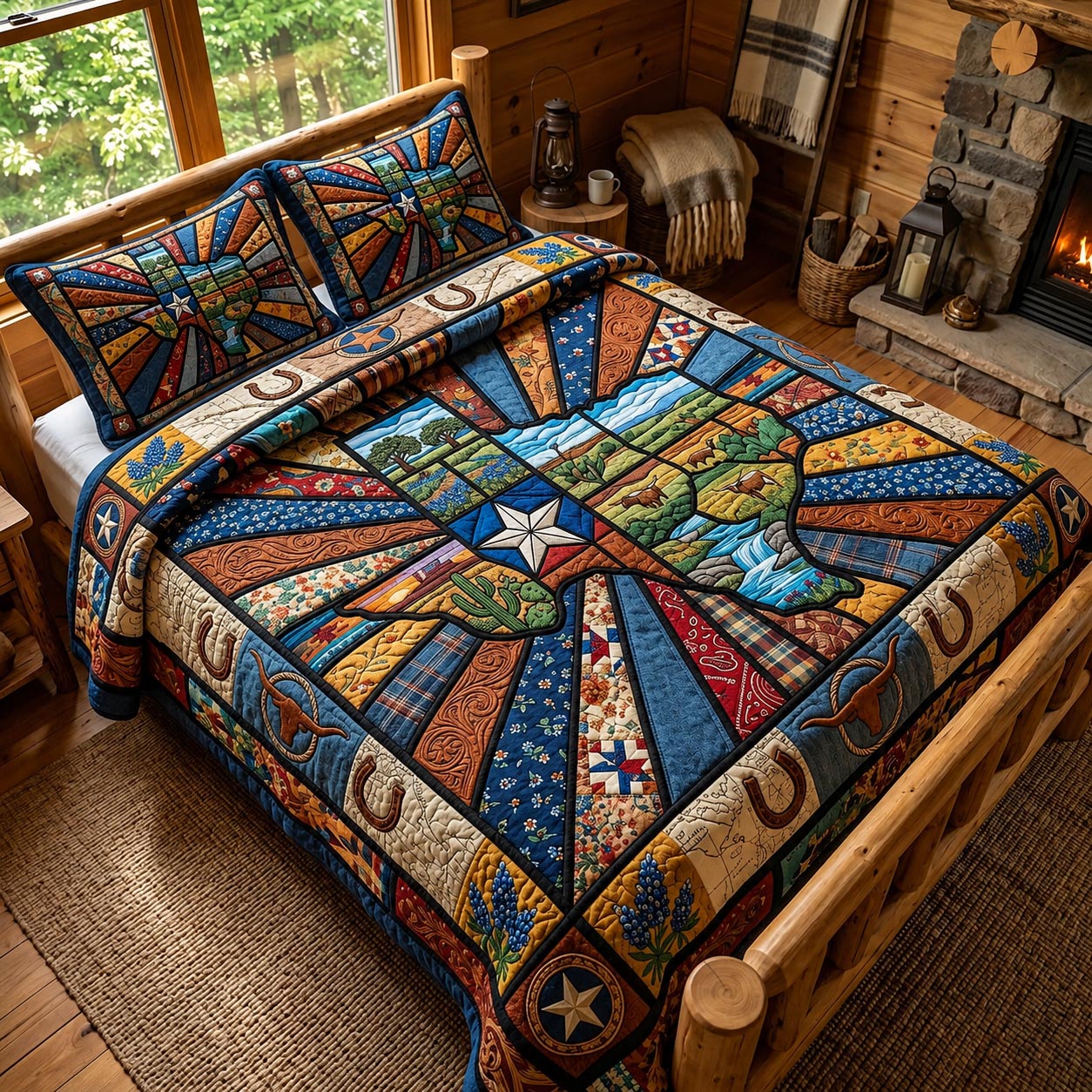 Texas Roots 3-Piece Quilted Bedding Set GFTOMA12135