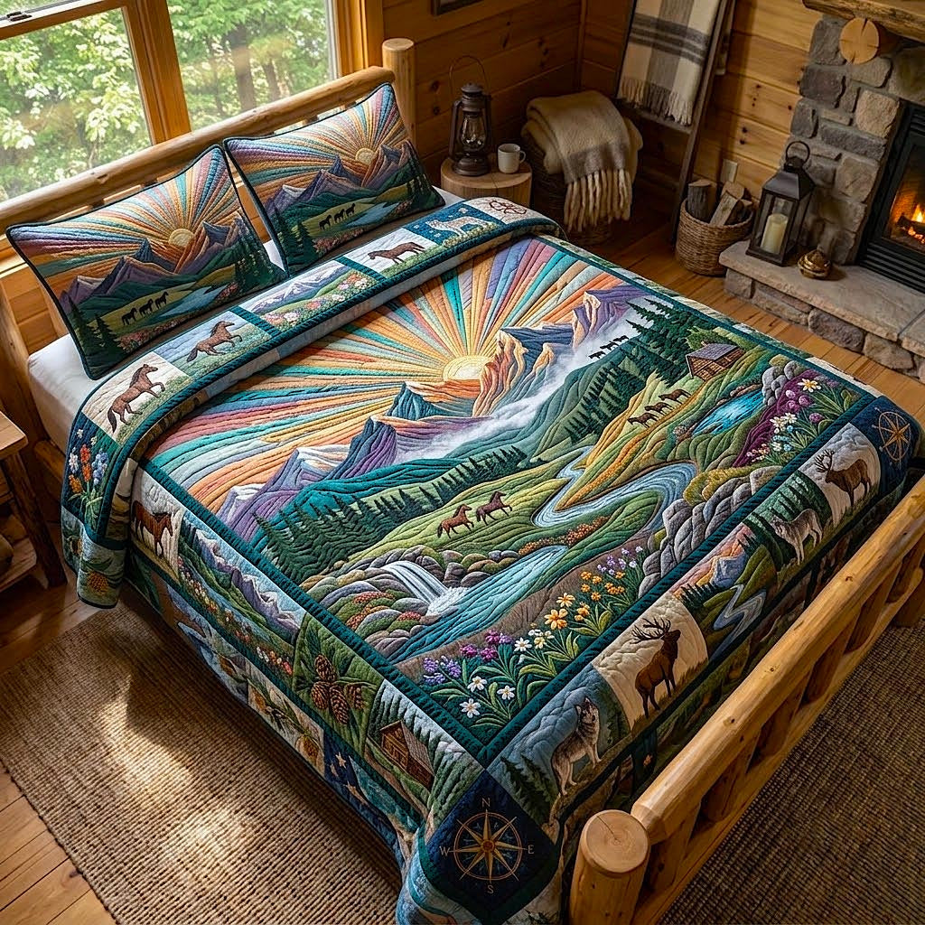 Western Soul 3-Piece Quilted Bedding Set GFTOMA12141