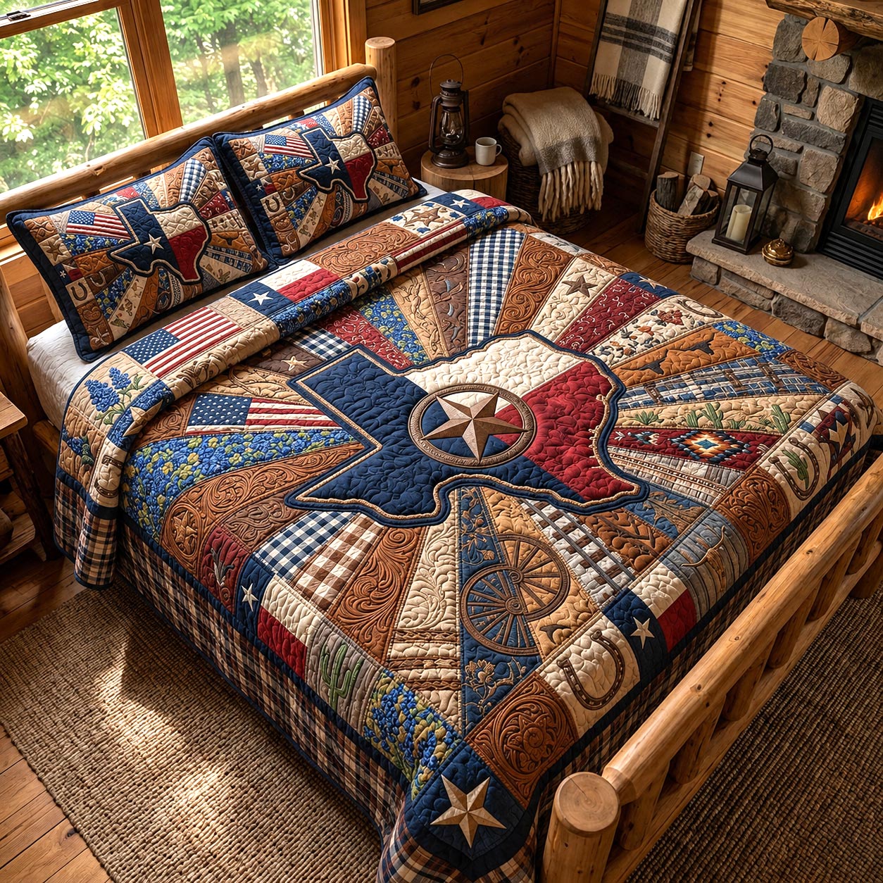 Texas Pride 3-Piece Quilted Bedding Set GFTOMA12179