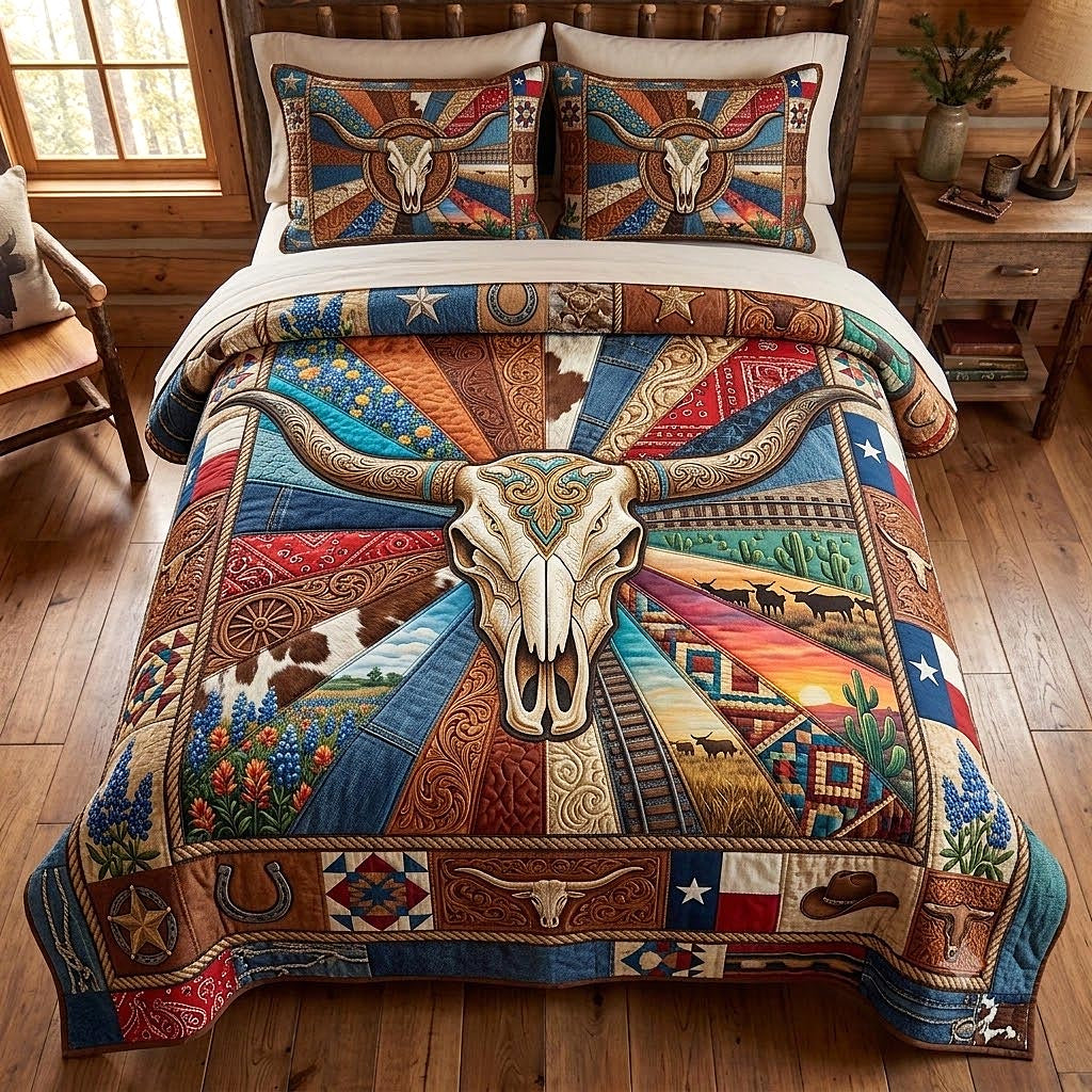 Texas Legacy 3-Piece Quilted Bedding Set GFTOMA12181