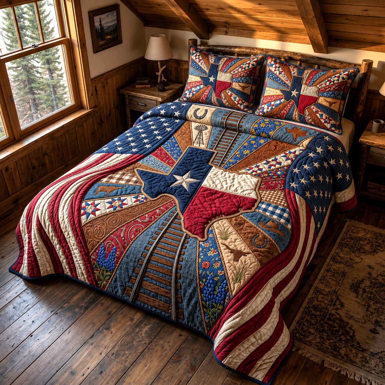 Texas Spirit 3-Piece Quilted Bedding Set GFTOMA12182