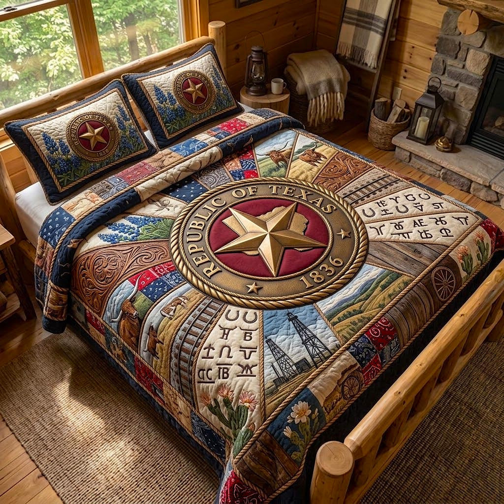 Texas Glory 3-Piece Quilted Bedding Set GFTOMA12184