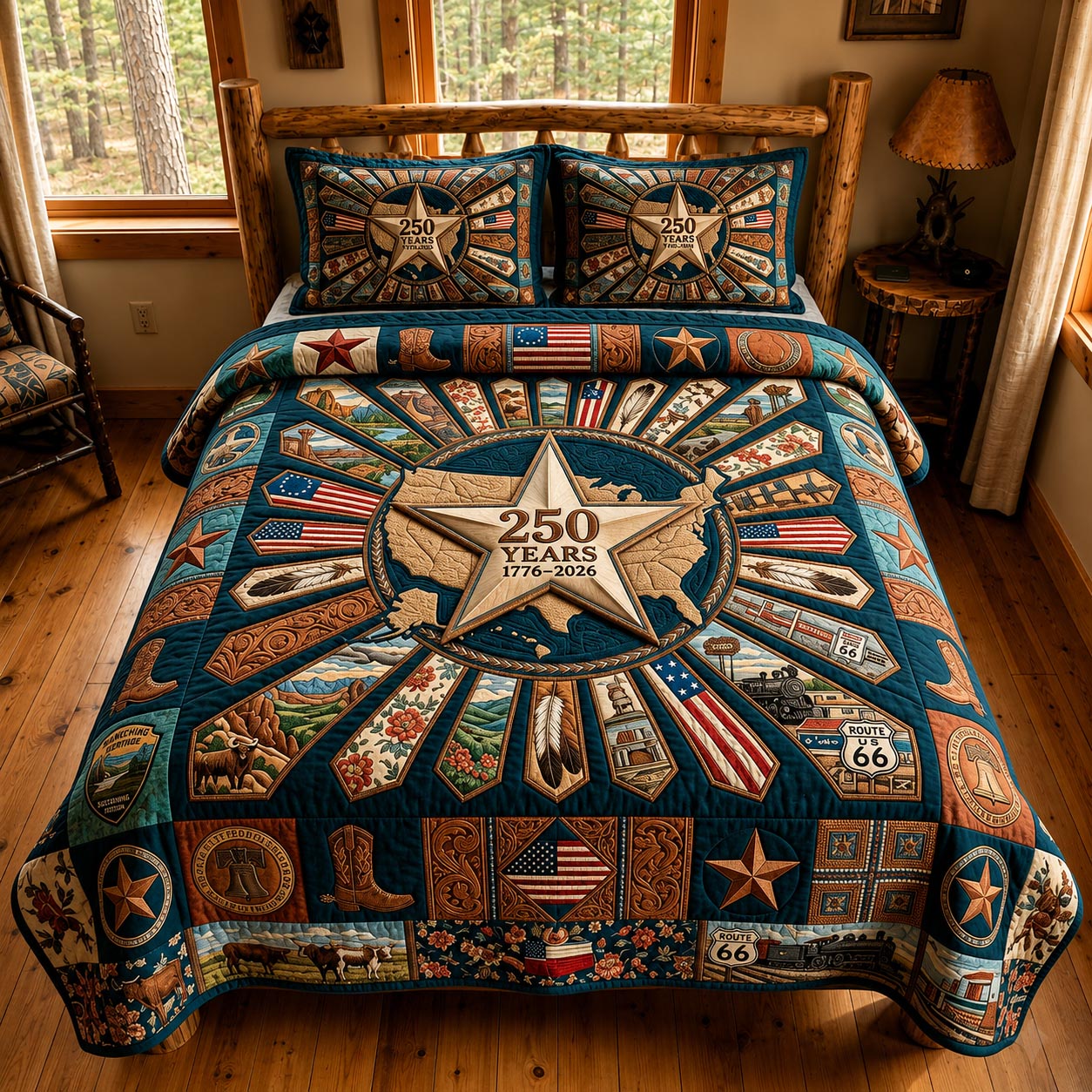 Heritage Patch 3-Piece Quilted Bedding Set GFTOMA12185