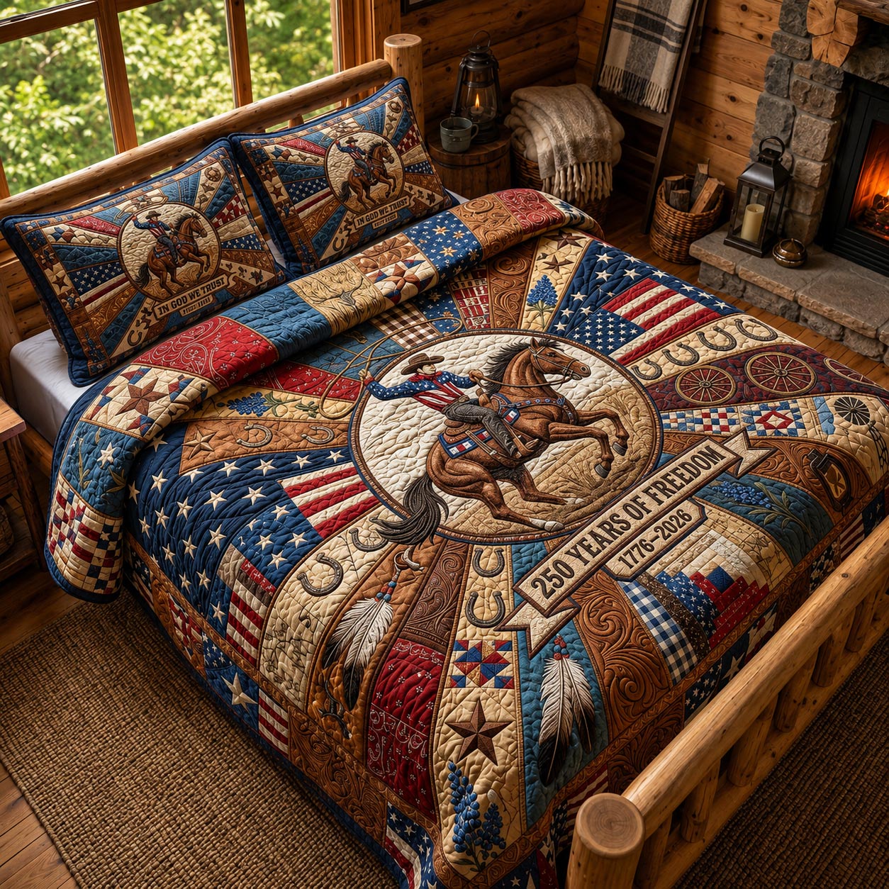 Liberty Pride 3-Piece Quilted Bedding Set GFTOMA12188