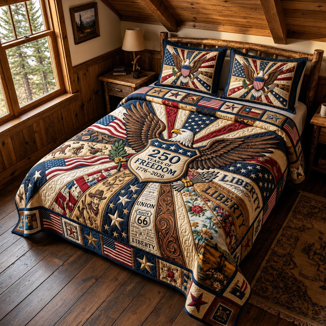 American Pride 3-Piece Quilted Bedding Set GFTOMA12189
