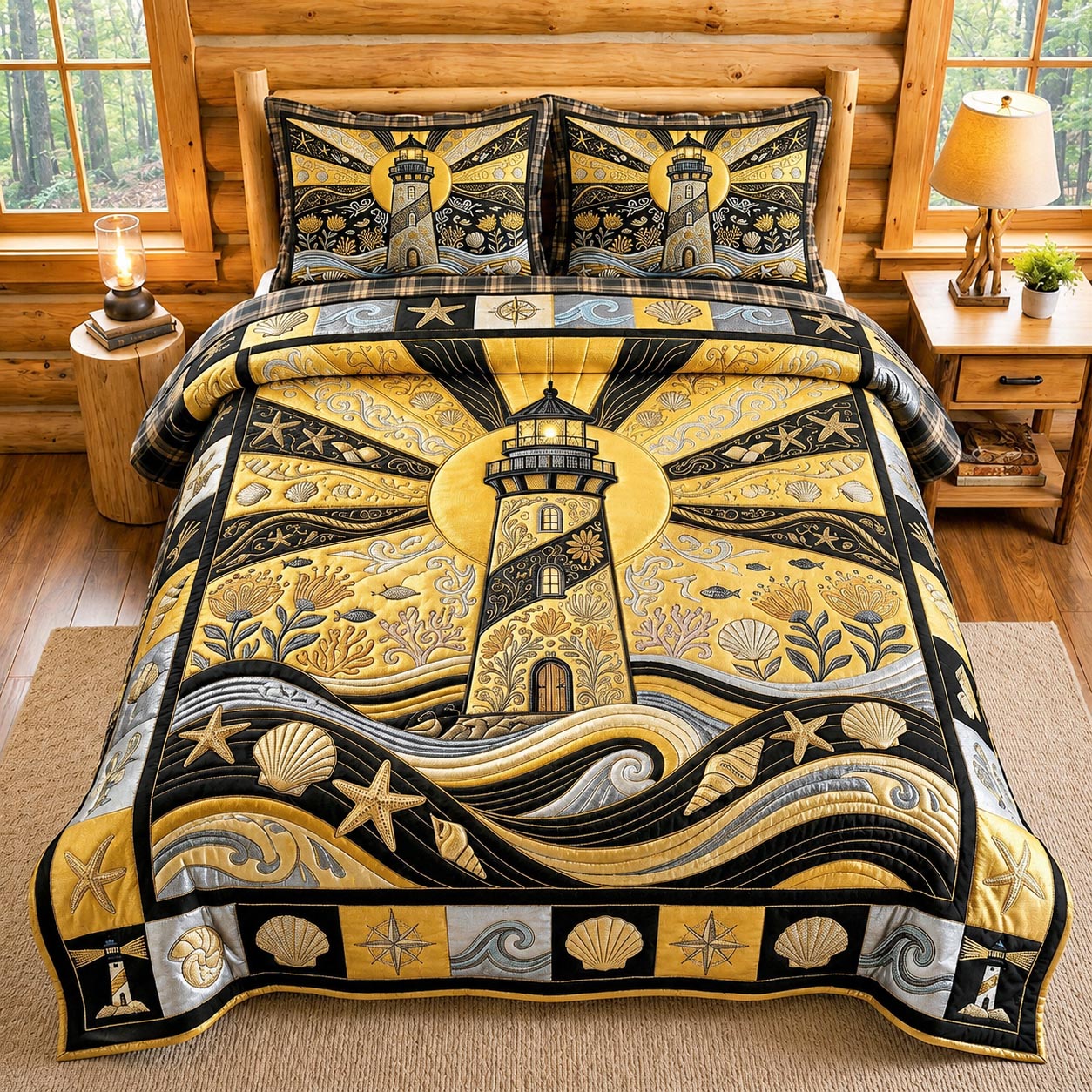 Sea Escape 3-Piece Quilted Bedding Set GFTOMA12212