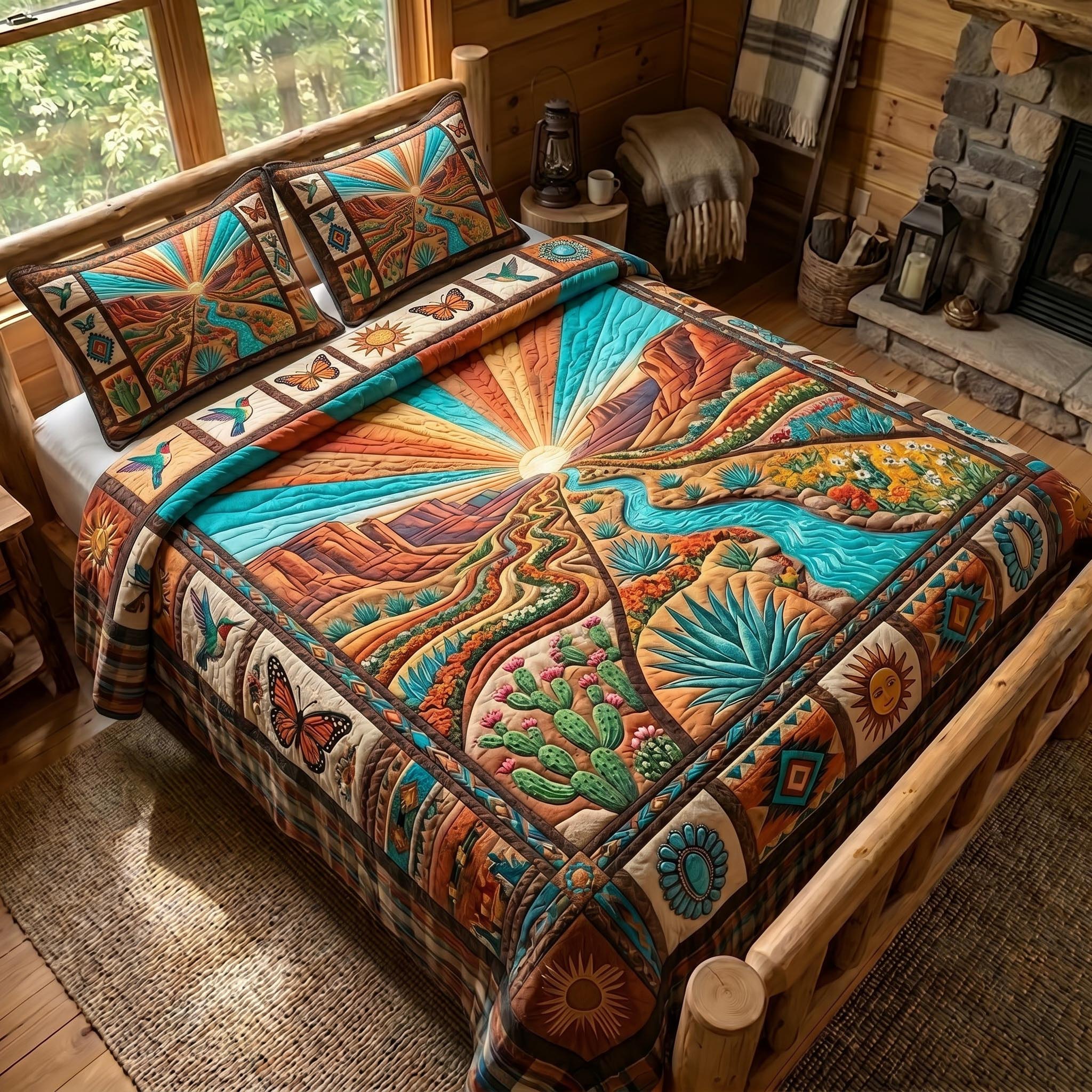Desert Radiance 3-Piece Quilted Bedding Set GFTOMA12294