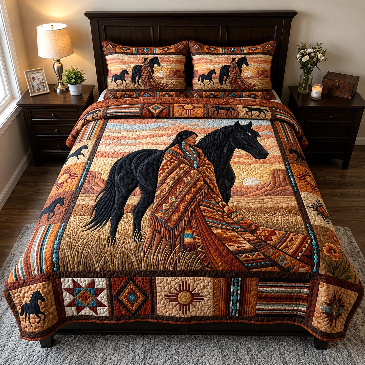 Native Queen 3-Piece Quilted Bedding Set GFTOMA12299