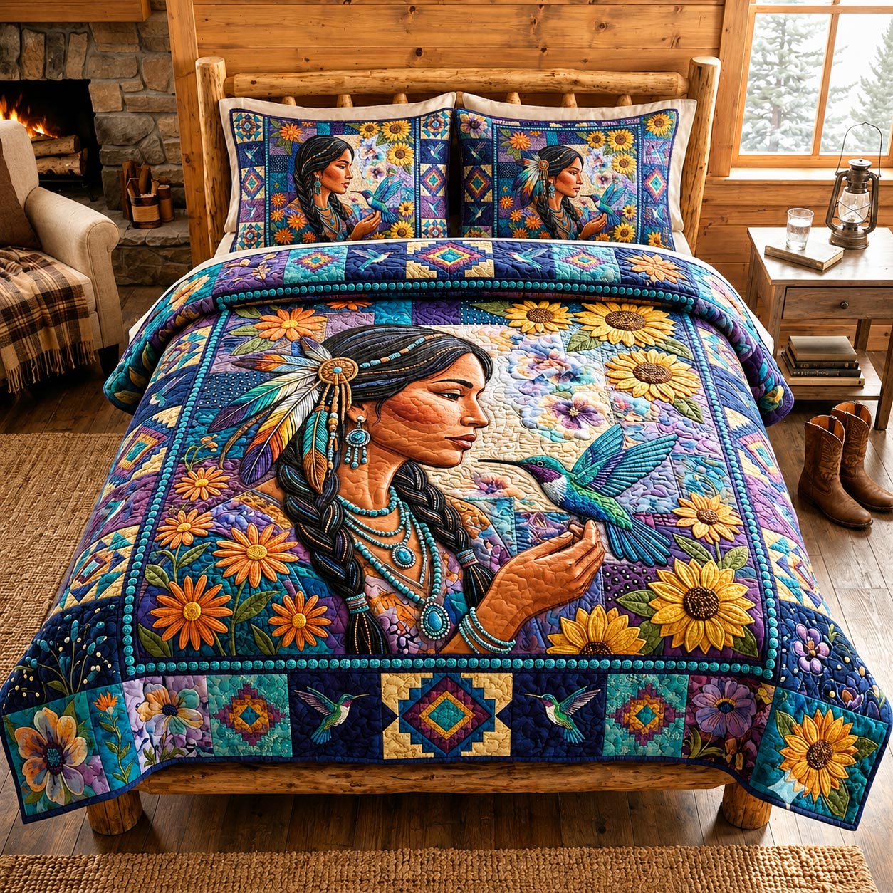 Spirit Woman 3-Piece Quilted Bedding Set GFTOMA12300