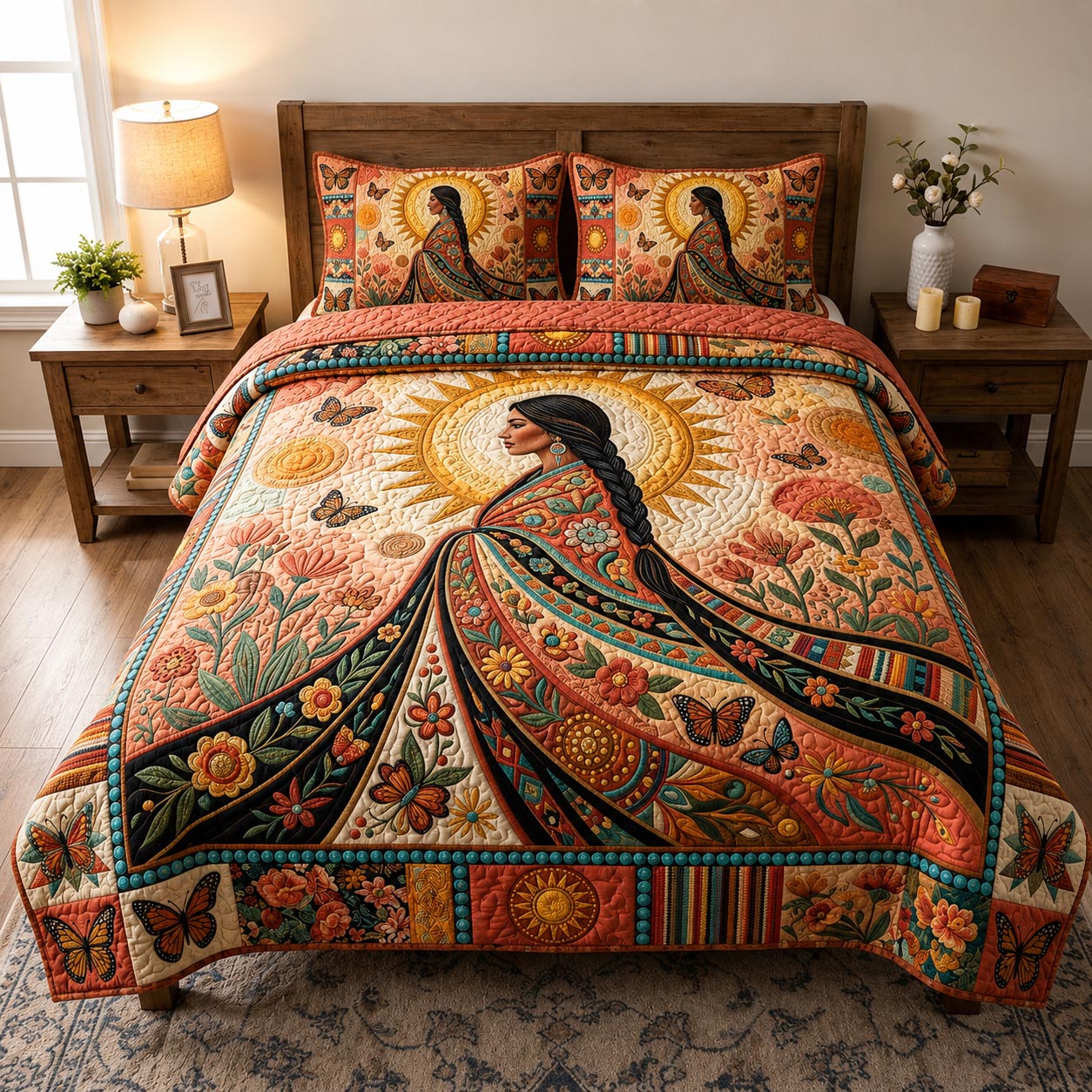 Sacred Woman 3-Piece Quilted Bedding Set GFTOMA12301